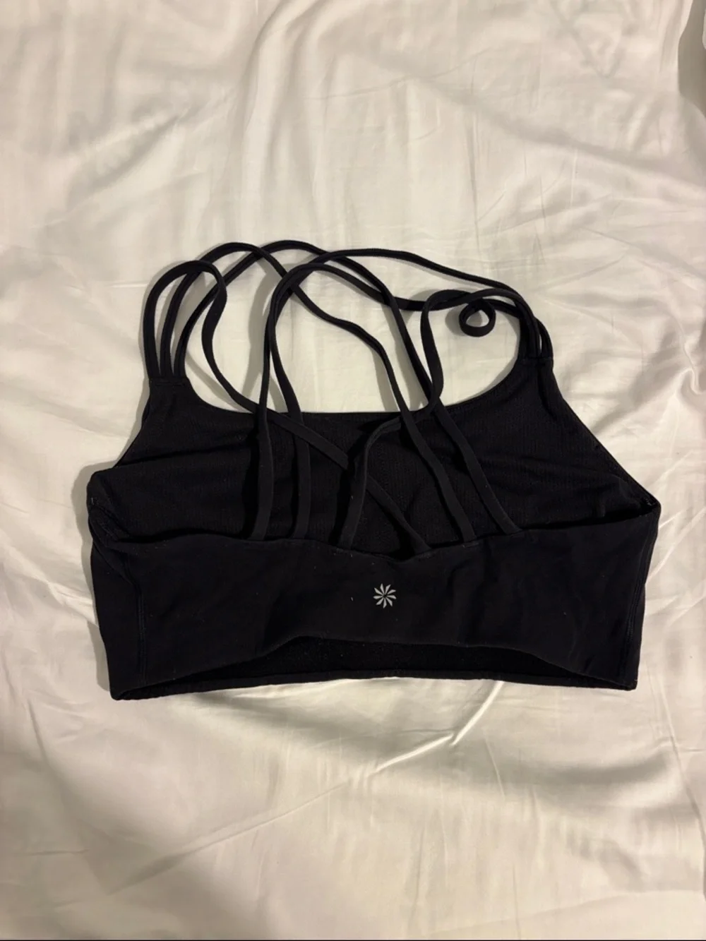 Black Strappy Sports Bra - Picture 2 of 2